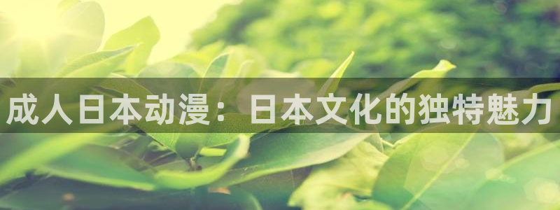 age动漫安卓：成人日本动漫：日本文化的独特魅力
